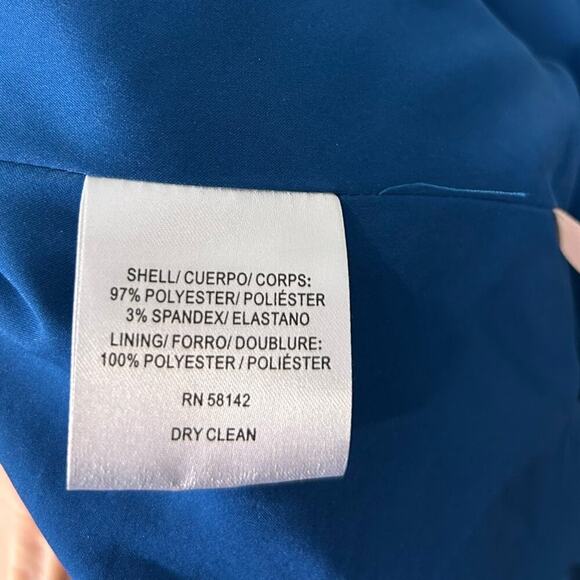 Gal Meets Glam Sylvia Jumpsuit Blue One Shoulder Bow size 6 Small Sleeveless - Picture 12 of 12